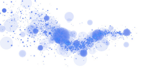 This is a captivating composition consisting of glowing blue orbs, bright twinkling sparkles, and a dreamy bokeh effect