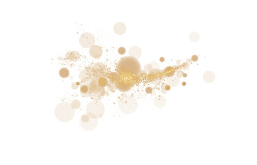 An absolutely stunning bokeh effect, showcasing glowing orbs and delicate soft sparkles in elegant gold and cream tones