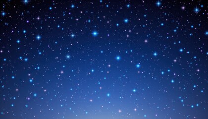 Gradient Starry Night: Generate a nighttime sky effect with gradient blues and scattered shapes to represent stars, creating a whimsical atmosphere.