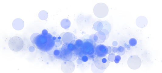 A mesmerizing blue bokeh effect that features glowing orbs along with delicate and shimmering sparkles
