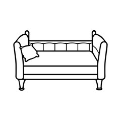 daybed icon, daybed vector illustration-simple illustration of daybed, perfect for daybed logos and icons