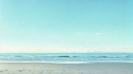 Fototapeta premium Minimal Seascape in Gentle Tones and Bright Atmosphere