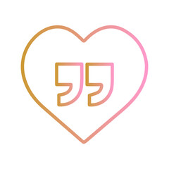 Love Quote Vector Icon