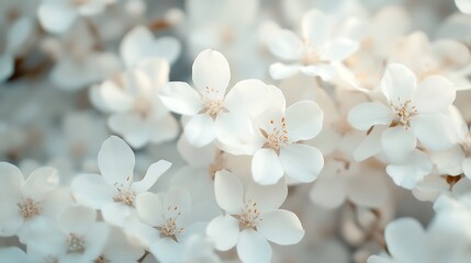 Fototapeta premium 白い花のクローズアップ