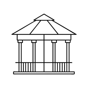 recommend clip art: gazebo icon, gazebo vector illustration-simple illustration of gazebo, perfect for gazebo logos and icons