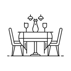 dining set icon, dining set vector illustration-simple illustration of dining set, perfect for dining set logos and icons