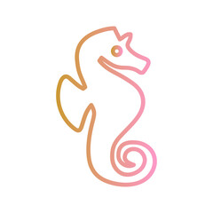 Fototapeta premium Sea Horse Vector Icon