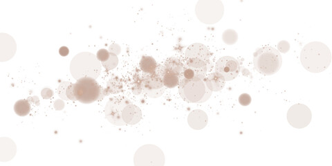A stunning chocolate brown bokeh effect featuring glowing orbs and soft sparkles on a transparent background.