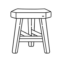 stool icon, stool vector illustration-simple illustration of stool, perfect for stool logos and icons