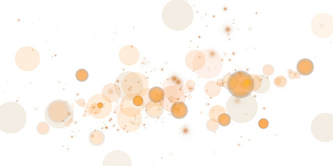 A delicate and intricate composition of glowing orbs along with sparkles, all presented in soft orange and beige hues