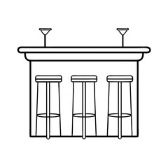 bar table icon, bar table vector illustration-simple illustration of bar table, perfect for bar table logos and icons