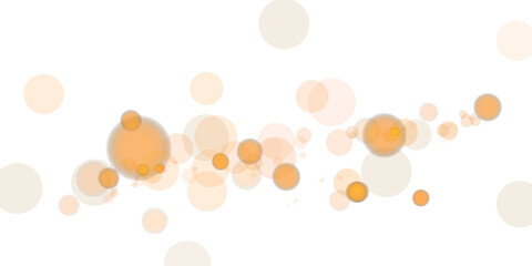 Delicate bokeh featuring glowing orbs in soft hues of orange and cream on a beautifully transparent background