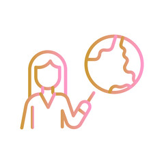 Teacher Globe Vector Icon