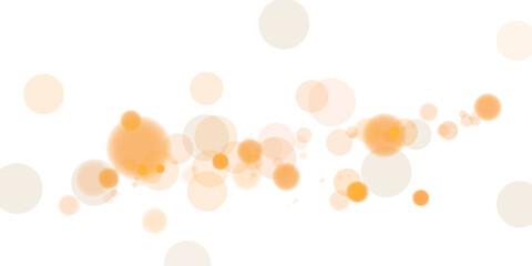 A stunning bokeh effect features glowing orange orbs and soft sparkles on a clear transparent background
