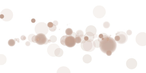 Elegant chocolate brown bokeh featuring glowing orbs alongside sparkling effects, set on a transparent background