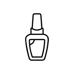 Minimalist Nail Polish Bottle Icon For Beauty And Fashion Designs