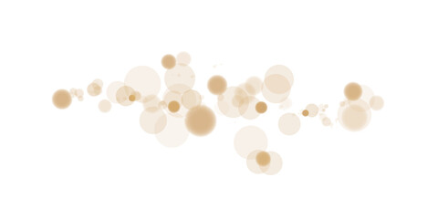 A mesmerizing and dreamy bokeh effect showcasing delicate beige orbs and soft sparkles on a clear backdrop