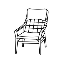 patio chair icon, patio chair vector illustration-simple illustration of patio chair, perfect for patio chair logos and icons