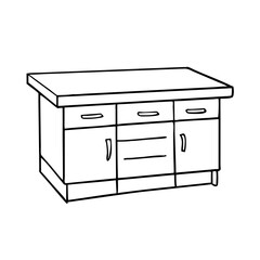 kitchen island icon, kitchen island vector illustration-simple illustration of kitchen island, perfect for kitchen island logos and icons