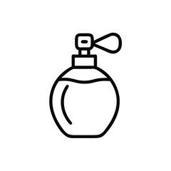 Perfume Bottle Silhouette Classic Fragrance Minimalist Icon Style Black Line Art