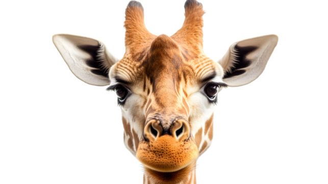 Giraffe Isolated on White Background - Professional Stock Photo