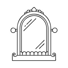 mirror icon, mirror vector illustration-simple illustration of mirror, perfect for mirror logos and icons