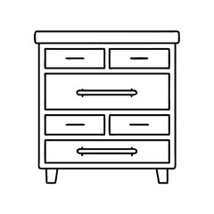 chest of drawers icon, chest of drawers vector illustration-simple illustration of chest of drawers, perfect for chest of drawers logos and icons