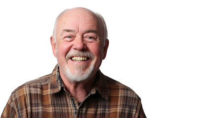 Obraz premium Happy Senior Man Laughing and Looking at Camera - Portrait Photography