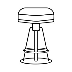 bar stool icon, bar stool vector illustration-simple illustration of bar stool, perfect for bar stool logos and icons