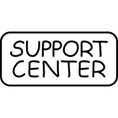 Obraz premium Support Center Icon