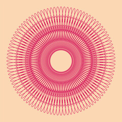 Geometric Spiral Art Abstract Circular Pattern