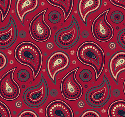 Costume decorative as exotic motif. Arabic tile and drawn victorian. Meadow greeting card by asian paisley.