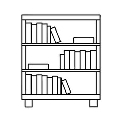 bookshelf icon, bookshelf vector illustration-simple illustration of bookshelf, perfect for bookshelf logos and icons