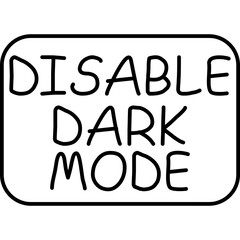 Disable Dark Mode Icon