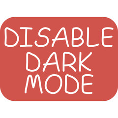 Disable Dark Mode Icon