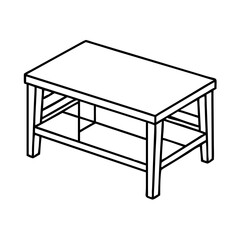 coffee table icon, coffee table vector illustration-simple illustration of coffee table, perfect for coffee table logos and icons