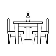 dining table icon, dining table vector illustration-simple illustration of dining table, perfect for dining table logos and icons