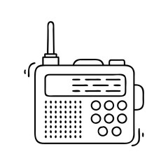 portable radio icon, portable radio vector illustration-simple illustration of portable radio, perfect for portable radio logos and icons