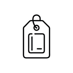 Fototapeta premium Simple Line Art Of Luggage Tag For Design And Travel Projects