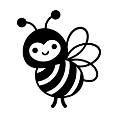 vector illustration of cartoon bee