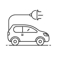 electric car icon, electric car vector illustration-simple illustration of electric car, perfect for electric car logos and icons