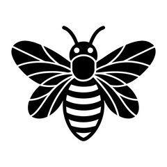 bee vector silhouette illustration, icon