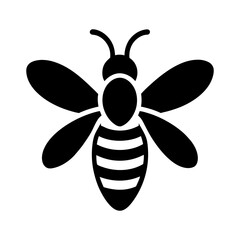 bee vector silhouette illustration, icon
