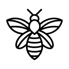 bee vector silhouette illustration, icon