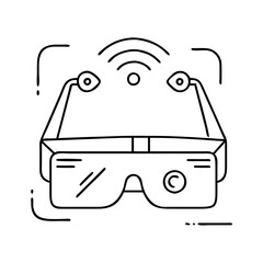 smart glasses icon, smart glasses vector illustration-simple illustration of smart glasses, perfect for smart glasses logos and icons