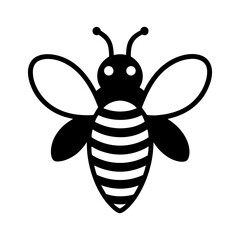 bee vector silhouette illustration, icon