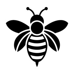 bee vector silhouette illustration, icon