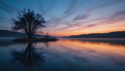 sunrise over the river