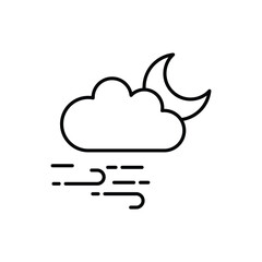 Moon vector icon stock illustration