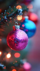 Christmas Ornament, Fir Tree, Snowy Decor